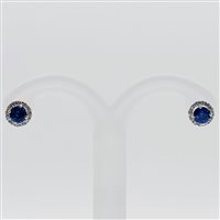 Orecchini Leo Pizzo Donna Orecchini zaffiri e diamanti in Oro bianco Zaffiro 1.24 Ct 19526BZG - 19526BZG